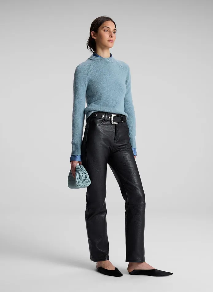 Women Frankie Wool Cashmere Crew Neck Sweater Zenith Blue ALC Knitwear