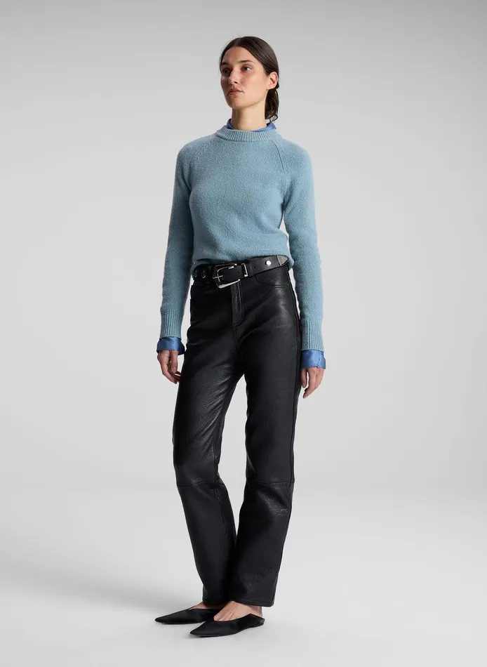Women Frankie Wool Cashmere Crew Neck Sweater Zenith Blue ALC Knitwear