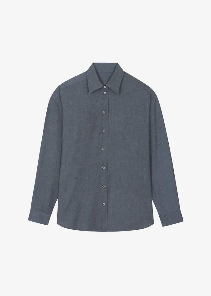 Women Gelso Shirt 8211 Dark Grey Melange The Frankie Shop Tops