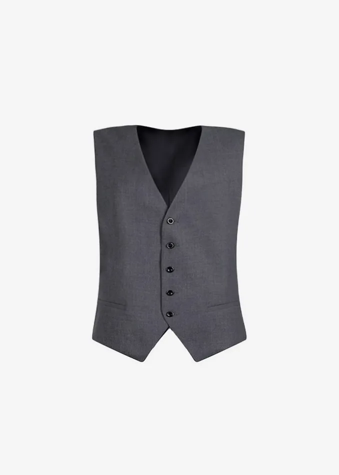 Women Gelso Waistcoat 8211 Dark Grey Melange The Frankie Shop Outerwear