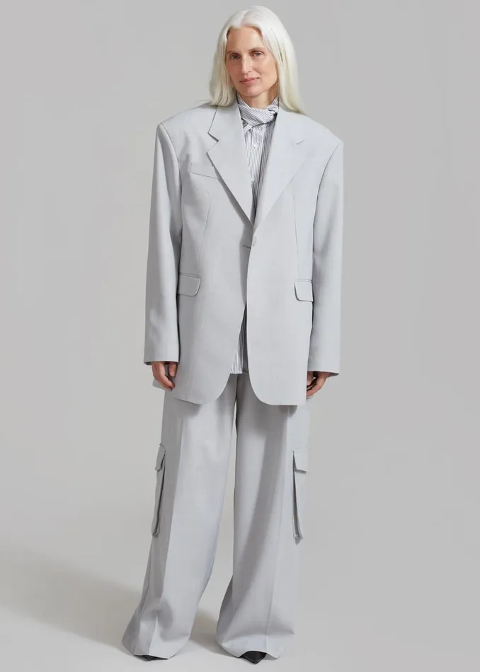 Women Gladys Blazer 8211 Grey The Frankie Shop Outerwear