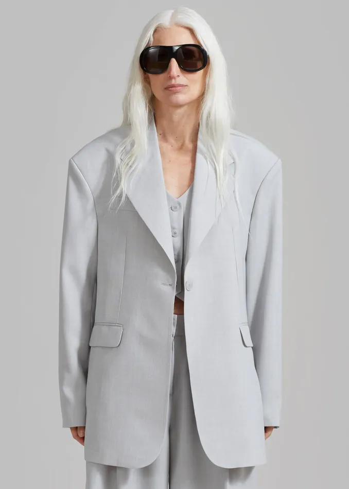 Women Gladys Blazer 8211 Grey The Frankie Shop Outerwear