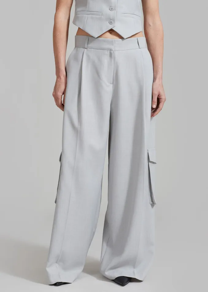 Women Gladys Cargo Pants 8211 Grey The Frankie Shop Bottoms