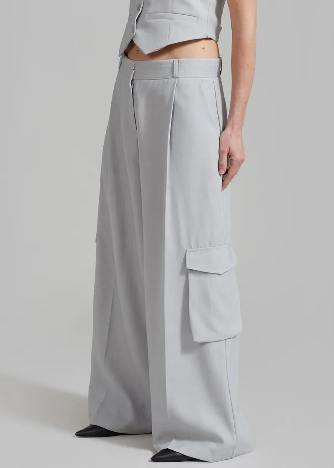 Women Gladys Cargo Pants 8211 Grey The Frankie Shop Bottoms