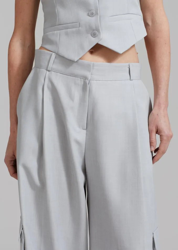 Women Gladys Cargo Pants 8211 Grey The Frankie Shop Bottoms