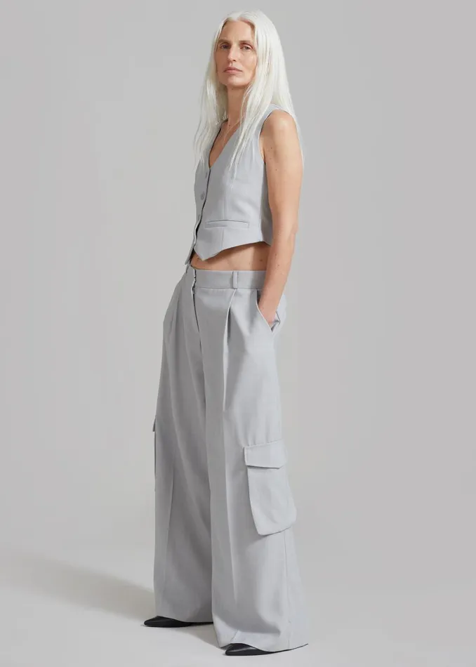 Women Gladys Cargo Pants 8211 Grey The Frankie Shop Bottoms