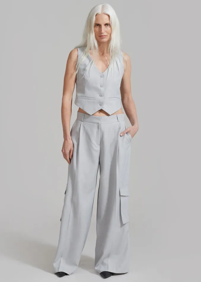 Women Gladys Cargo Pants 8211 Grey The Frankie Shop Bottoms