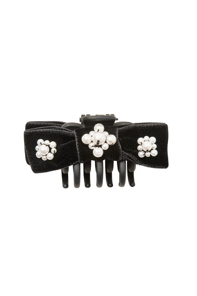 Women Hair Accessories LoveShackFancy Jennifer Behr Maggie Clip Black