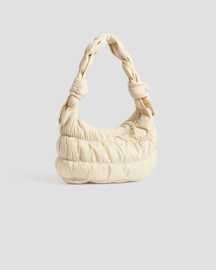 Women HalfMoon Quilted Bag Oyester Gray Comptoir Des Cotonniers