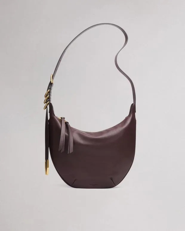 Women Handbags Rag and Bone Spire Mini Leather Hobo Dark Espresso