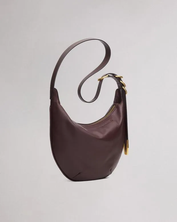 Women Handbags Rag and Bone Spire Mini Leather Hobo Dark Espresso