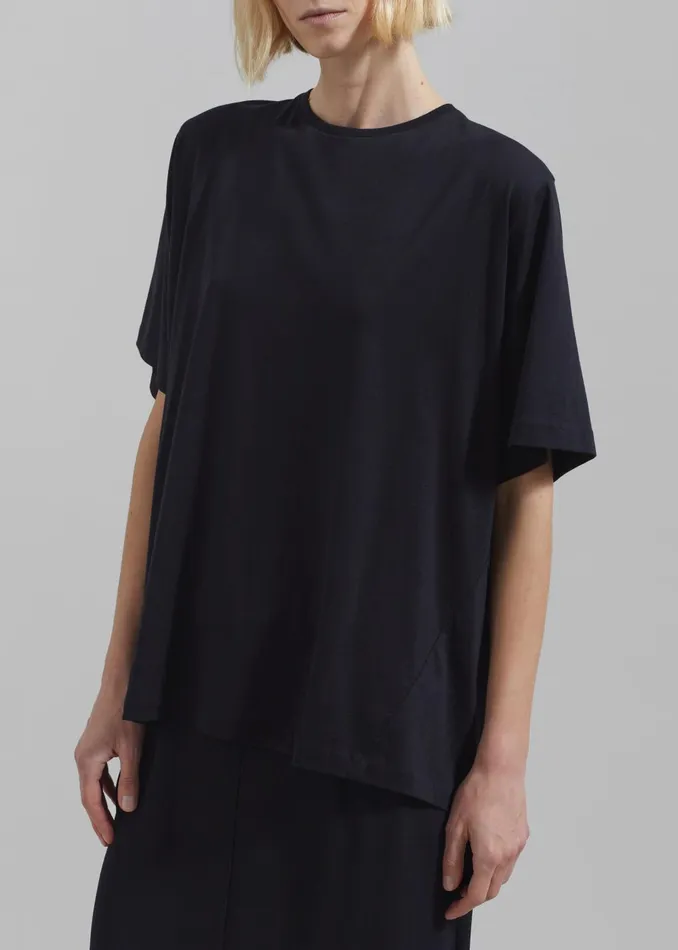 Women Harper Soft Organic TShirt 8211 Black The Frankie Shop Tops