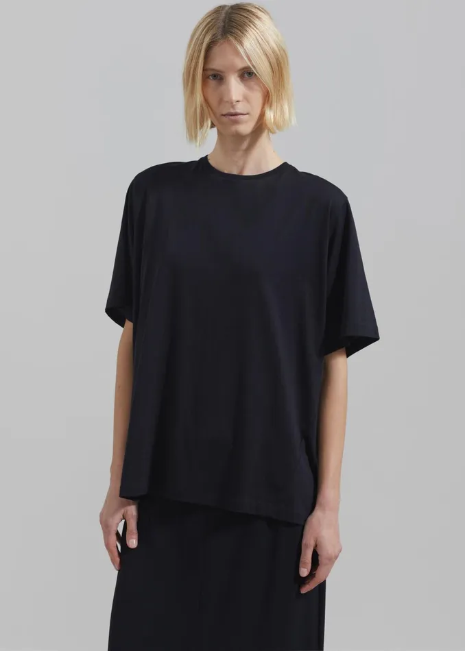 Women Harper Soft Organic TShirt 8211 Black The Frankie Shop Tops