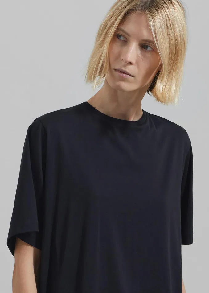 Women Harper Soft Organic TShirt 8211 Black The Frankie Shop Tops