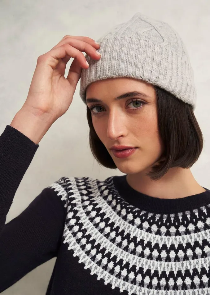 Women Hats Hobbs Steph Wool Hat Pale Grey