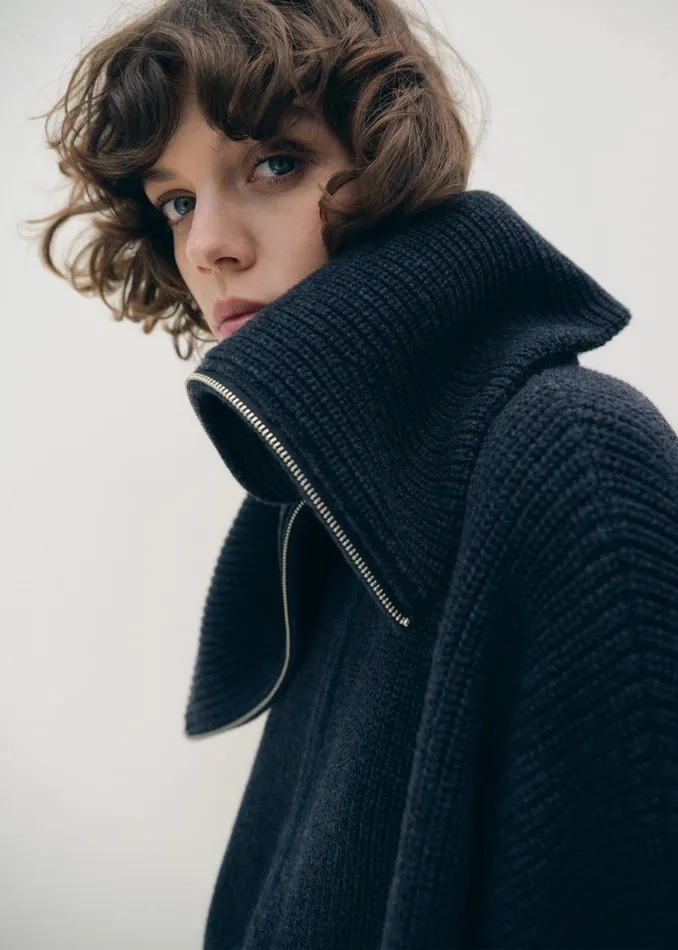 Women Hazel Oversized Wool Jumper 8211 Dark Navy The Frankie Shop Knitwear