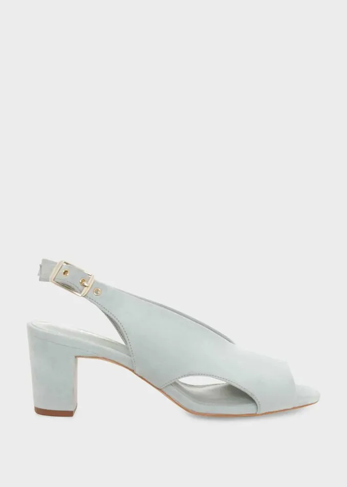 Women Heels Hobbs Riley Suede Sandals Sage Green