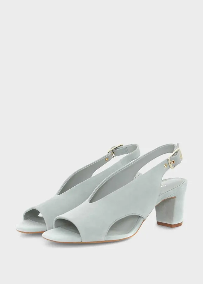 Women Heels Hobbs Riley Suede Sandals Sage Green