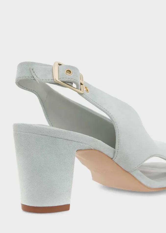Women Heels Hobbs Riley Suede Sandals Sage Green