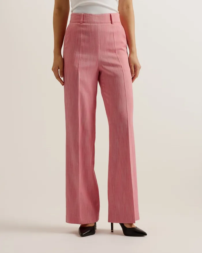 Women HIROKOT 8211 Tailored Wide Leg Woven Trousers Pale Pink Ted Baker Trousers and Shorts Women HIROKOT 8211 Tailored Wide Leg Woven Trousers Pale Pink Ted Baker Trousers and Shorts