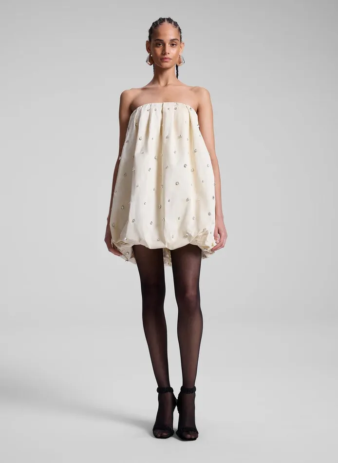 Women Holly Strapless Embellished Mini Dress Cream ALC Dresses