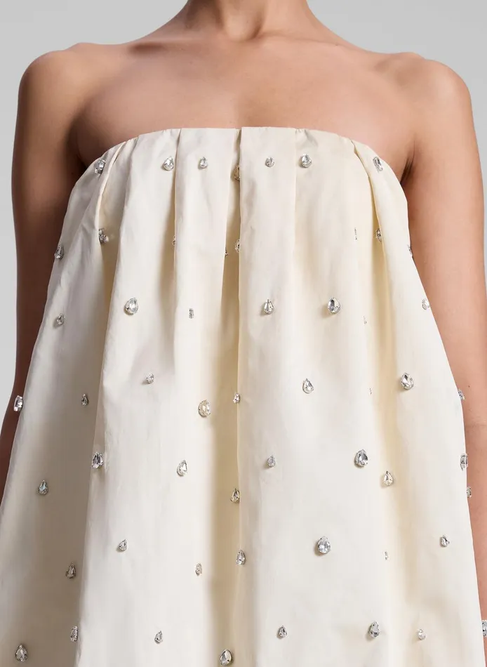 Women Holly Strapless Embellished Mini Dress Cream ALC Dresses