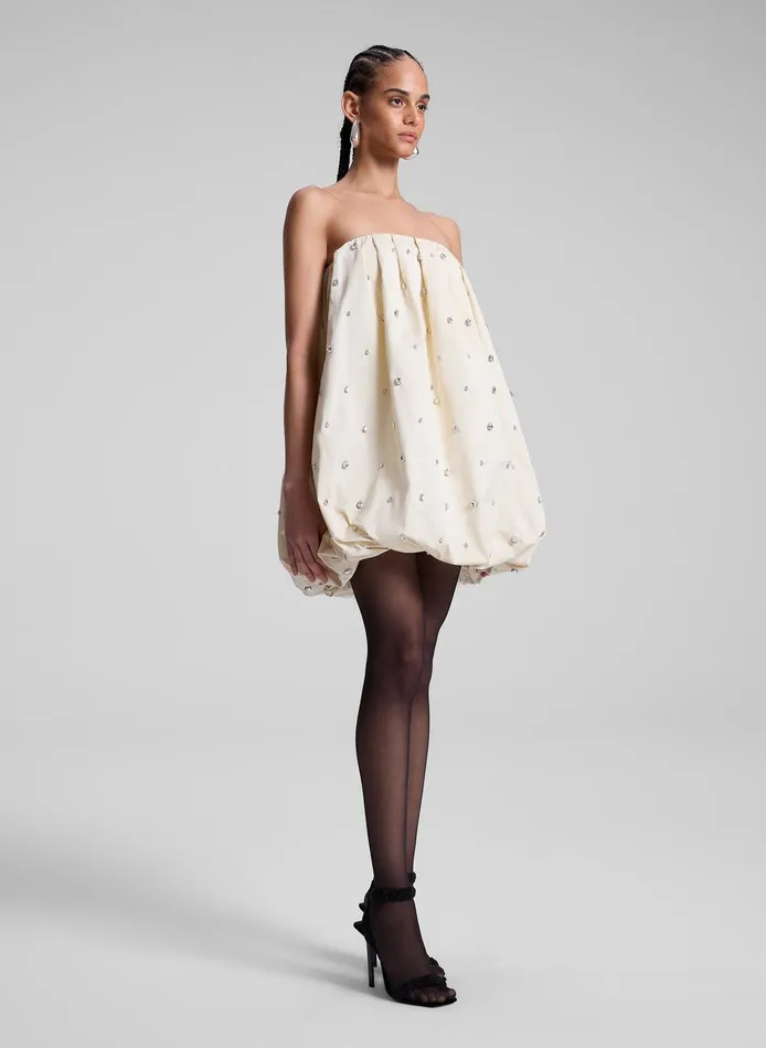 Women Holly Strapless Embellished Mini Dress Cream ALC Dresses