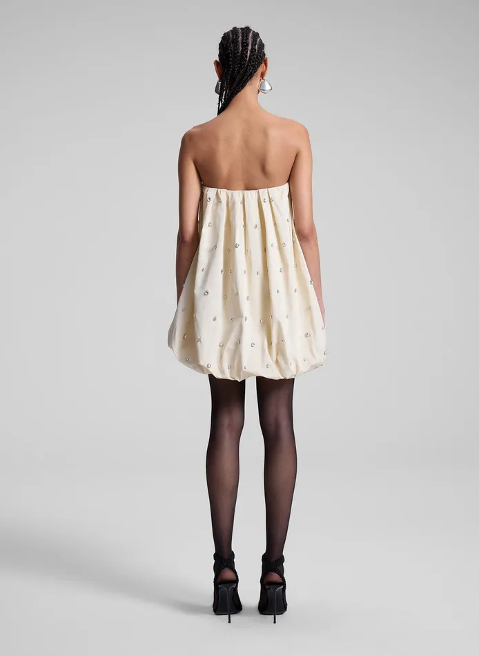 Women Holly Strapless Embellished Mini Dress Cream ALC Dresses