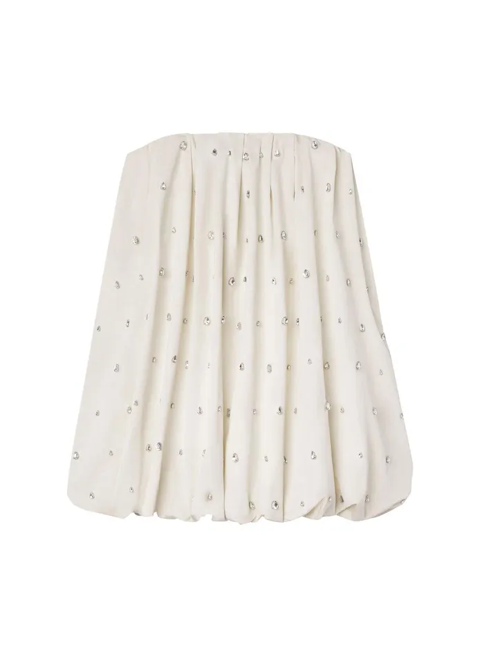 Women Holly Strapless Embellished Mini Dress Cream ALC Dresses