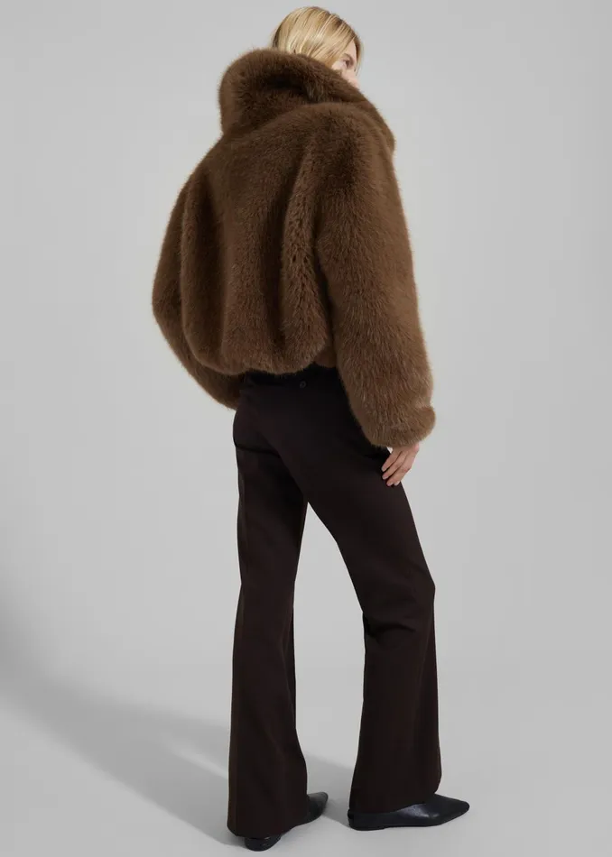 Women Hope Faux Fur Jacket 8211 Camel The Frankie Shop Outerwear