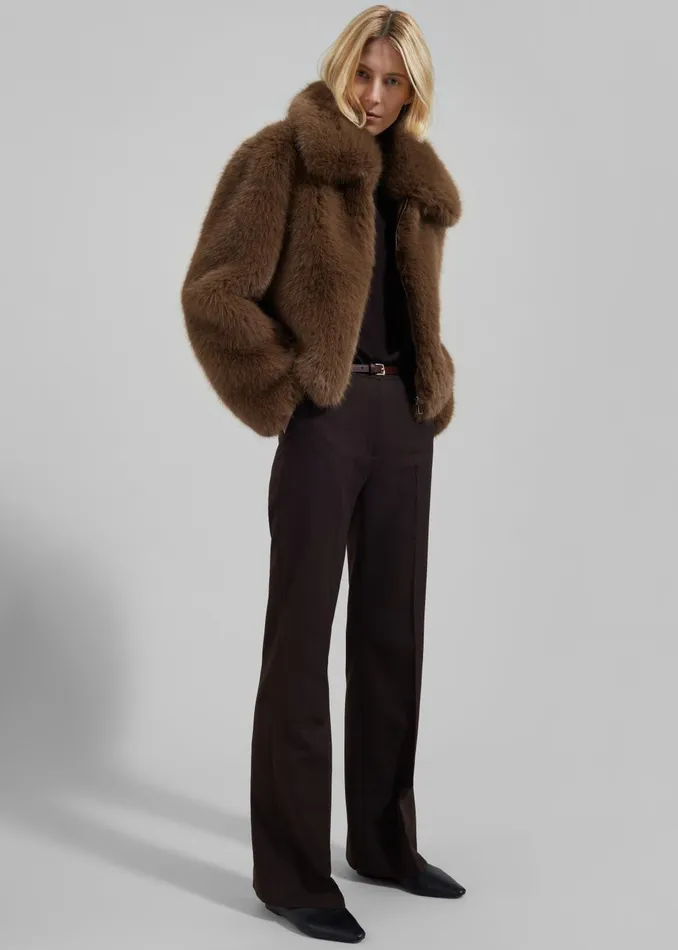 Women Hope Faux Fur Jacket 8211 Camel The Frankie Shop Outerwear