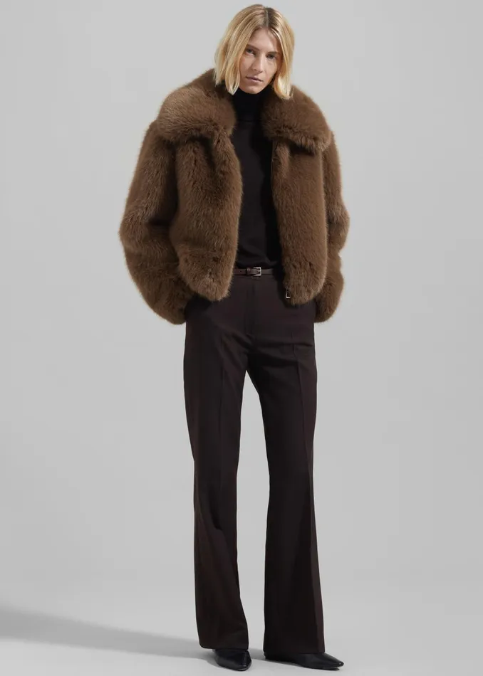 Women Hope Faux Fur Jacket 8211 Camel The Frankie Shop Outerwear