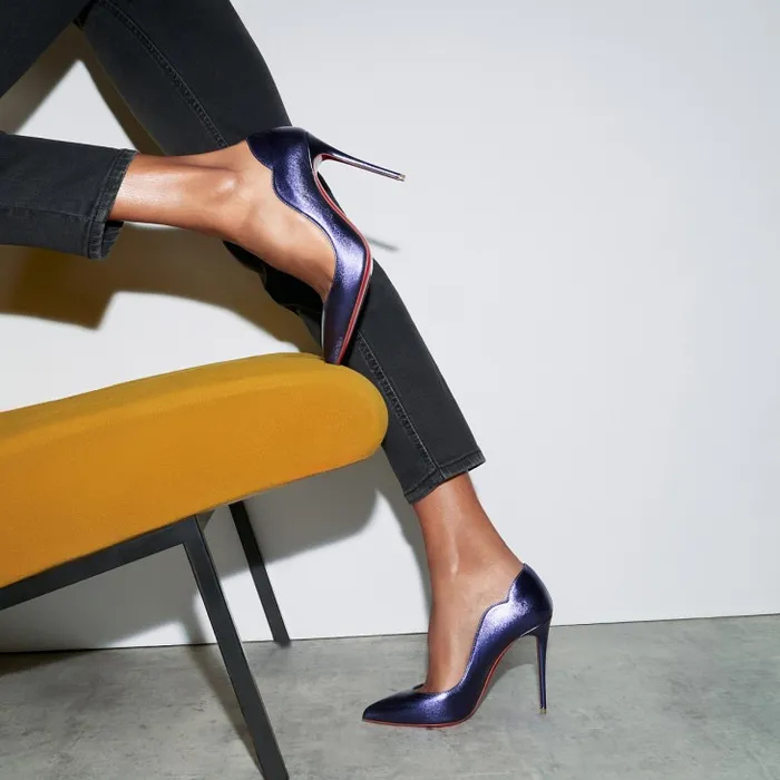 Women Hot Chick 100 Mm Pumps 8211 Nappa Leather 8211 Jacaranda Christian Louboutin Pumps