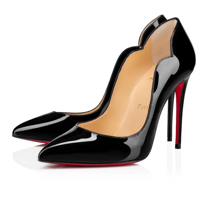 Women Hot Chick 100 Mm Pumps 8211 Patent Calf Leather 8211 Black Christian Louboutin Pumps