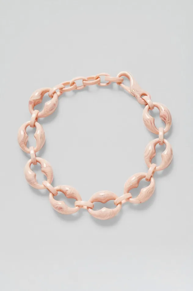 Women ITALIAN RESIN CHUNKY CHOKER CHALKPINK Jewelry Scanlan Theodore