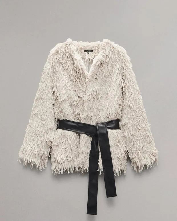 Women Jackets and Coats Rag and Bone Delia Wrap Coat Lt Grey