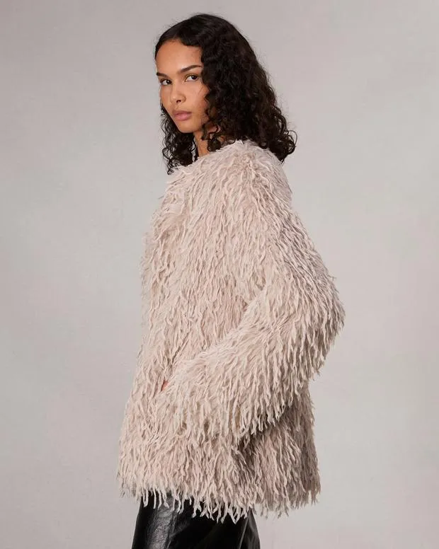 Women Jackets and Coats Rag and Bone Delia Wrap Coat Lt Grey
