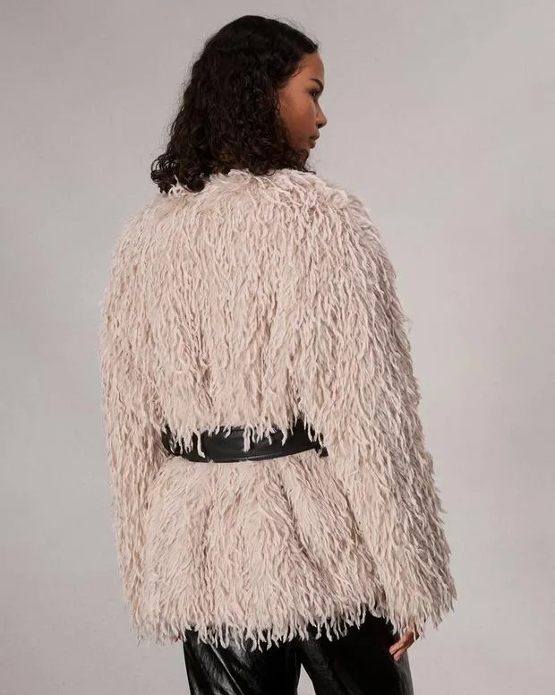 Women Jackets and Coats Rag and Bone Delia Wrap Coat Lt Grey