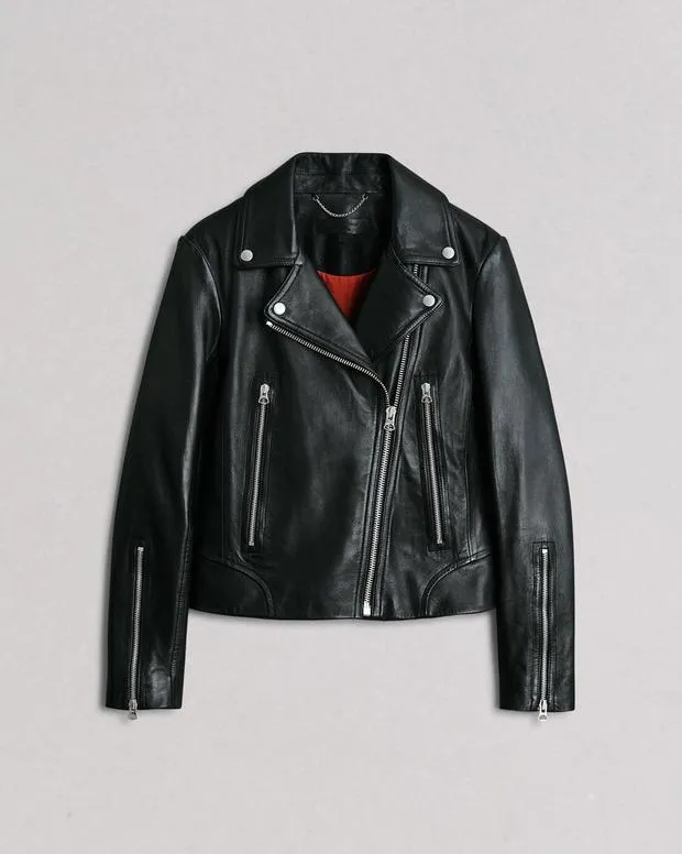 Women Jackets and Coats Rag and Bone Mack Leather Jacket Black