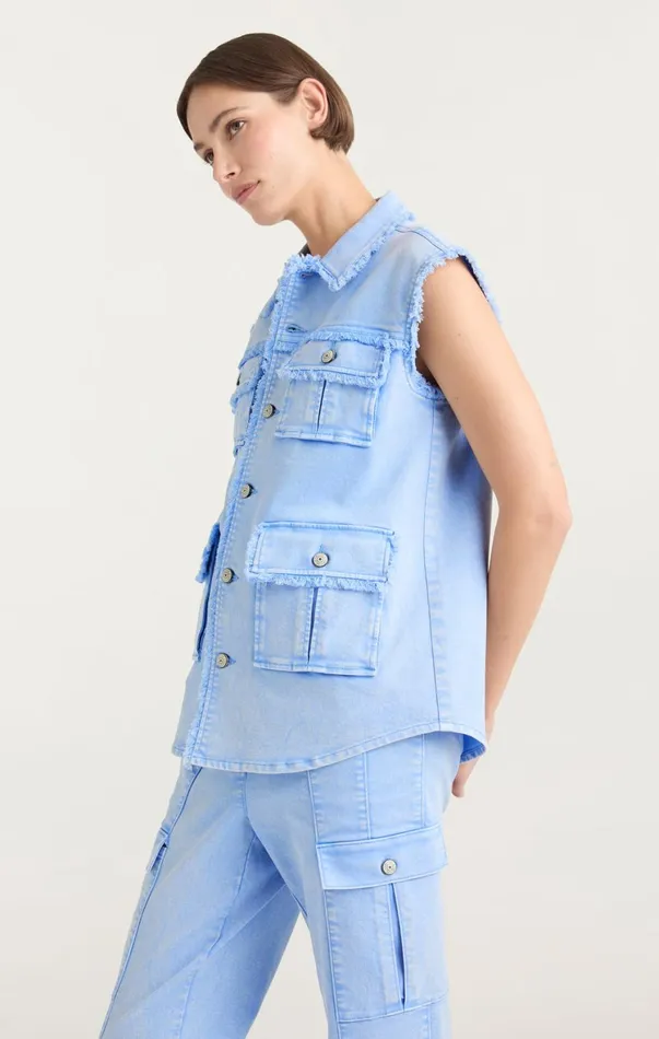 Women Jackets Cinq Sept Sleeveless Vera Jacket Skylight