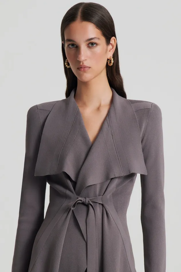 Women Jackets Scanlan Theodore CREPE KNIT DRAPE FRONT JACKET TORBA