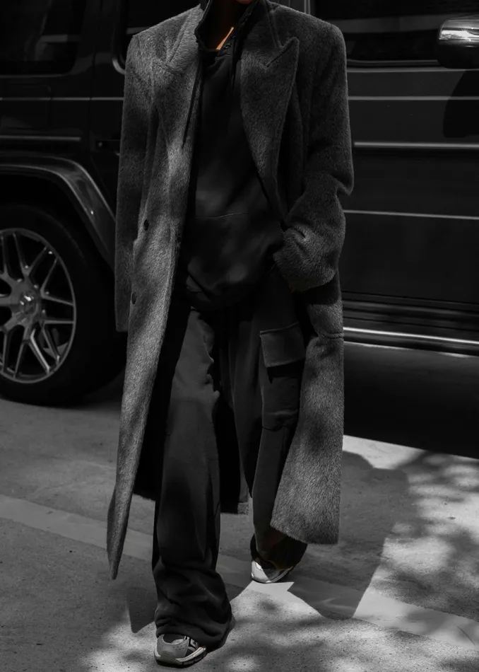 Women Jaylene Oversized Wool Coat 8211 Grey The Frankie Shop Outerwear