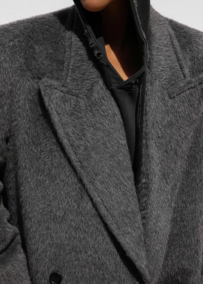 Women Jaylene Oversized Wool Coat 8211 Grey The Frankie Shop Outerwear