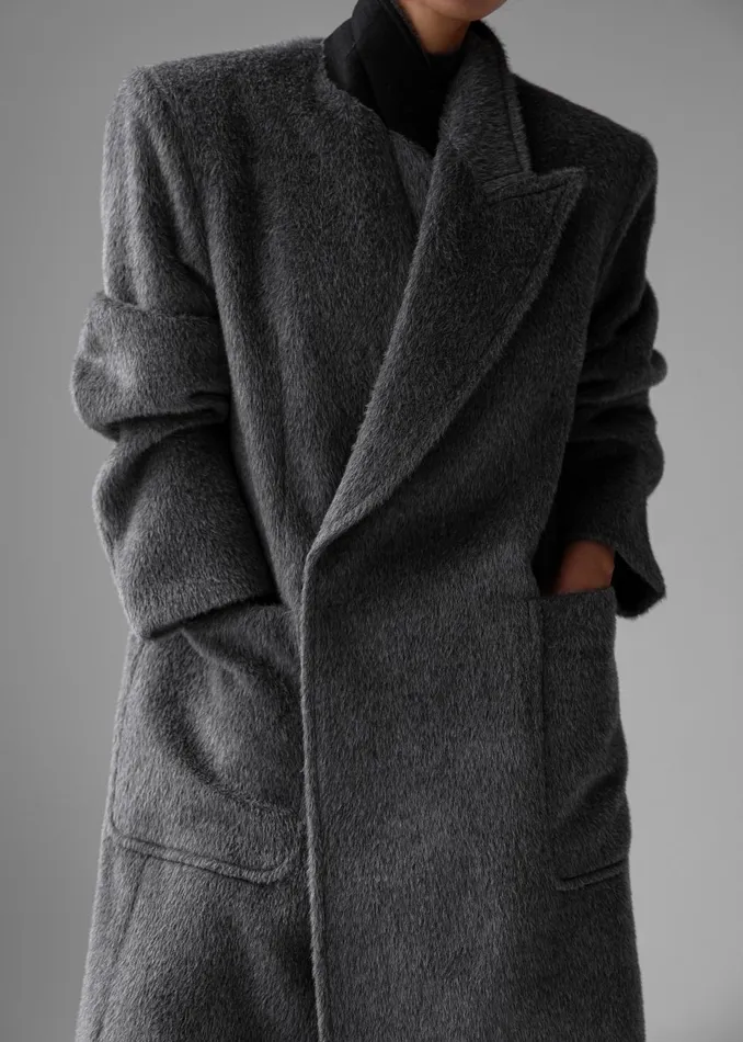 Women Jaylene Oversized Wool Coat 8211 Grey The Frankie Shop Outerwear