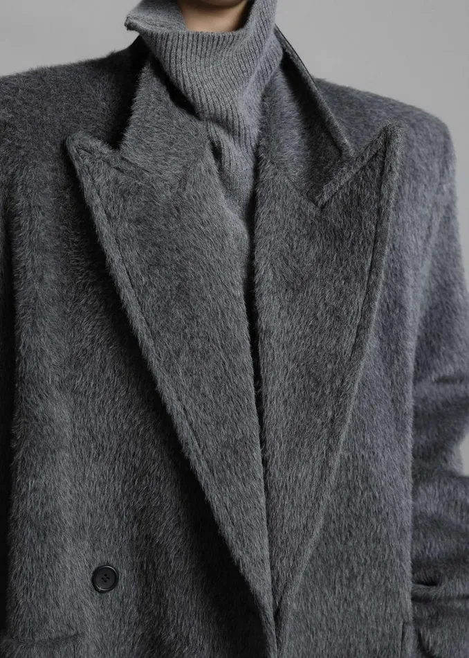 Women Jaylene Oversized Wool Coat 8211 Grey The Frankie Shop Outerwear