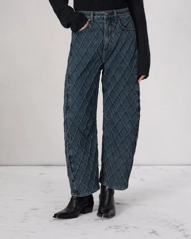Women Jeans Rag and Bone Charlie BarrelLeg Jean Lightweight Rigid Denim Karina Quilted