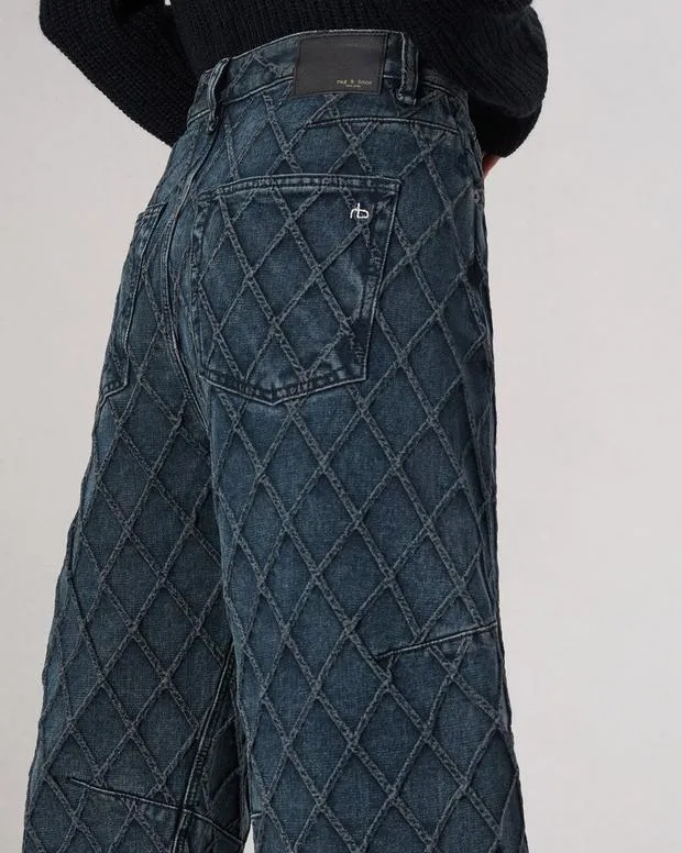 Women Jeans Rag and Bone Charlie BarrelLeg Jean Lightweight Rigid Denim Karina Quilted