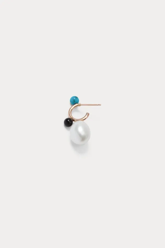 Women Jewelry Rachel Comey Quarry Opale X RC Earring Single Turquoise Black Onyx Pearl