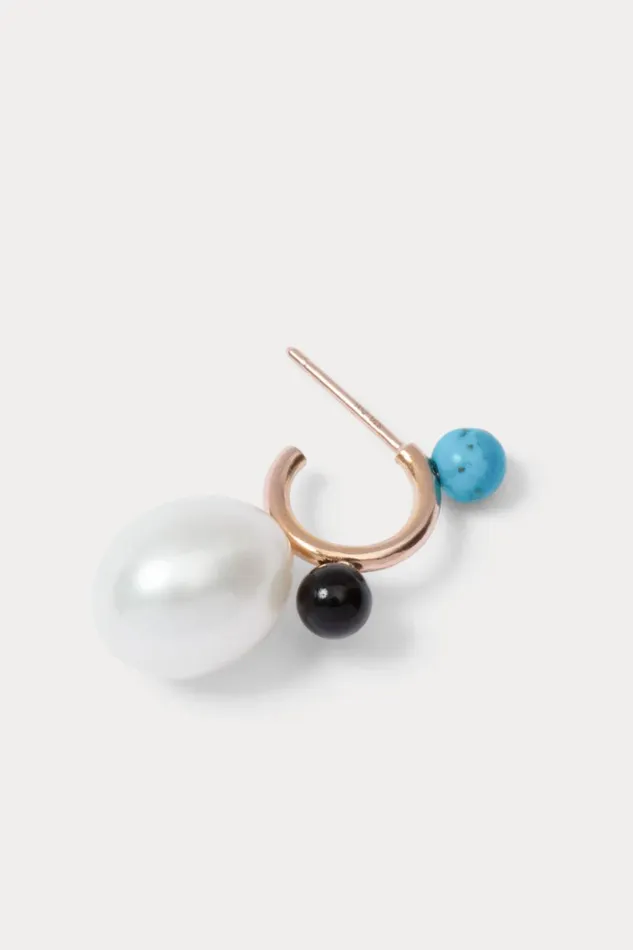 Women Jewelry Rachel Comey Quarry Opale X RC Earring Single Turquoise Black Onyx Pearl