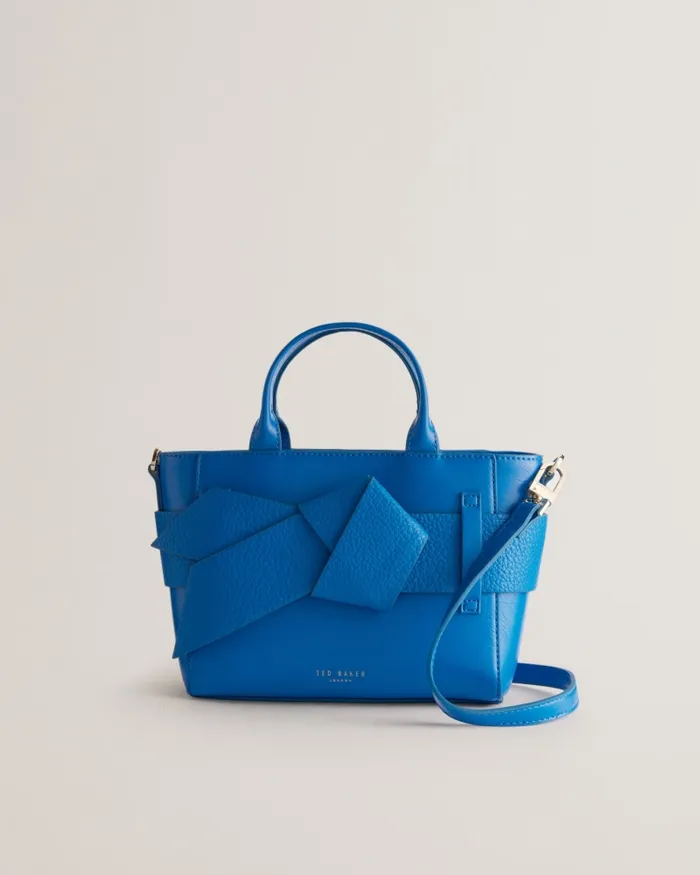 Women JIMISIE 8211 Mini Knot Bow Faux Leather Bag Bright Blue Ted Baker Tote Bags Women JIMISIE 8211 Mini Knot Bow Faux Leather Bag Bright Blue Ted Baker Tote Bags
